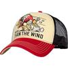 King Kerosin Berretto da uomo in stile retrò anni '50 · toppa frontale ricamata, rete a rete, visiera curva, cappuccio regolabile in stile Oldschool Road Runner Design Faster Than The Wind