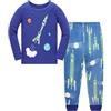 Colobe Pigiama Ragazzo Squalo Astronauta Razzo Cotone Lungo Pyjama Sets Vestiti Bambino Invernale Due Pezzi Impostato Natalizio Regalo per Ragazzi 1-12 Anni