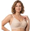 TRIFOLIUMReggiseno Senza Ferretto in Jacquard per Donna, Copertura Totale, Senza Imbottitura, Sostegno Completo, Spalline Larghe Regolabili