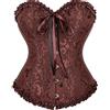 AMateschitz Corsetto da donna, snellente, corsetto, top gotico, corsetto sopra il seno con lacci, vintage, stampa floreale, chiusura frontale, body shaper sotto il seno, bianco