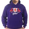 Settantallora - Felpa con Cappuccio KJ1596 Fiorentina Ultras Viola