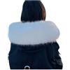 GreatRise Classic pelliccia con cappuccio, collo in pelliccia sintetica per cappuccio, colletto in pelliccia sintetica, per giacca invernale, cappotto, cappuccio, bianco, 75 cm