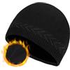 CHUANGLI Berretto oversize XXL da uomo per teste grandi, 60 - 65 cm, grande, invernale, caldo, lavorato a maglia, a coste, cappello da slittino