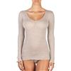 EGI Maglia Donna Manica Lunga Lana Seta Microcostina Elegante Intimo Morbido Caldo Made in Italy, Art. 1493