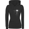 Social Crazy Felpa Donna con Cappuccio Basic Top qualità Top vestibilità - Computer CPU- Divertente Humor Made in Italy (Nero, S)