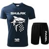Zena Padel Zena divisa padel T-SHIRT E PANTALONCINO - uomo abbigliamento completo - kit tecnico pantaloncini con tasche - paddle completino cool dry - paddel made italy shark