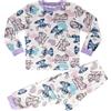 Disney Stitch & Angel Super Morbido Pigiama a Maniche Lunghe, Stitch Angel, Bianco