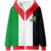 YuanDiann Free Palestine Felpa con Zip Stampa 3D Felpa con Cappuccio Casual Sport Uomo Donna Palestina Bandiera Palestina Zip Felpa con Cappuccio Felpa con Cappuccio
