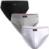 DANISH ENDURANCE Slip Uomo Cotone, Senza Etichetta, 3 o 6 Paia | Slip in cotone traspirante e morbido, senza etichetta, cuciture piatte per comfort quotidiano
