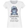 Lilo and Stitch Lilo & Stitch Ohana Means Family Maglia donna bianco