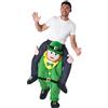 Morph Leprechaun Costume Adult Carry Me Piggyback Costume Funny St. Patrick's Day Outfit for Men, One Size