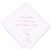 Coccole - Fazzoletto Battesimo Personalizzato 35x35 cm con Nome e Data - Fazzoletto Battesimo per Cerimonia in Tessuto Piquet - Regalo Battesimo Ideale Made in Italy