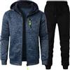 Generic Cardigan da Uomo Sportivo Elegante con Cappuccio Jacquard Maglione Lavorato a Maglia Abbigliamento Casual Fitness