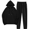 SCBFDI Tuta da Sci Donna, Abbigliamento Palestra Donna, Vestito con Cappuccio Scuola Moda Due Pezzi Autunno Manica Lunga Stirata Tinta Unita Stringa Adatto