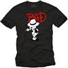 MAKAYA Vintage T-Shirt Manica Corta Cotone - Bad Dog Jackson - Magliette Uomo Divertenti
