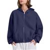 SCBFDI Sottogiacca Donna Elegante, Felpa Lunga Donna, Giacca di Base Esterno Manica Lunga Felpa Taglia Grossa Autunno Morbido con Zip Adatto Tinta Unita