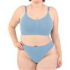 LEELA LAB Reggiseno Senza Ferretto Donna Taglie Forti, Comodo e Versatile con Spalline Regolabili, Realizzato con Tecnologia Seamless Senza Cuciture - Made in Italy