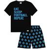 thepyjamafactory The PyjamaFactory - Pigiama corto in cotone, unisex, colore: Blu