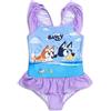 Bluey Costume da bagno per ragazze, costume intero per ragazze, vita con volant, abbigliamento da spiaggia per ragazze, età 2-8 anni