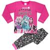 Mattel Monster High Lets Go Ghouls, pigiama a maniche lunghe in 100% cotone, fucsia/nero, rosa