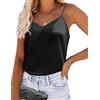 Ekouaer Corpetti e Canottiere da Donna in Raso Spalline Sottili Regolabili Cami Camisole Scollo a V Tank Shirt Basic S-XXL