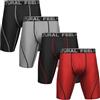 Natural Feelings 9in 4 Pezzi Boxer Uomo Lunghi Mutande Sportive Uomo Assorbimento Dell'umidità Intimo Uomo Elasticizzato Apertura Frontale S-XXL