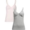 Herzmutter Canotta Allattamento Cotone - Oeko Tex 100 -Top Premaman Allamento - Reggiseno Integrato - Canottiere Allatamento - 5400