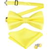 Alizeal Mens Party Bow Tie, Hanky e Gemelli Set