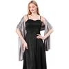 LumiSyne Donna Scialle Stola In Raso Setoso Per Abito Da Sera Tinta Unita Sciarpe Lunga Leggero Elegante Wrap Stola Per Sposa Matrimonio Cerimonia Festa, 200×70cm
