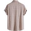 Generic Camicia hawaiana da uomo, estiva, spiaggia, vacanze, top a maniche corte, con bottoni, vestibilità regolare, camicia casual per le vacanze