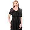 LumiSyne Donna Scialle Stola Metallici Scintillanti Con Fibbia Ad Anello Tinta Unita Glitter Nappe a Frange Foulard Lunga Leggero Stola Elegante Per Abito Da Sera Sposa Matrimonio Cerimonia Festa