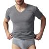 VP PINUCCIO VENEGONI Set 2 Maglia Intima Uomo Caldo Cotone Felpato Scollo a V Made in Italy T-Shirt Manica Corta Bianca Nere Grigio Intimo Termico