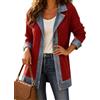 Gienslru Cardigan Donna con Inserti in Jeans Giacca in Maglia Patchwork con Bottoni | Maglione Aperto Manica Lunga Elegante Casual Mezza Stagione Coprispalle a Coste per Autunno Primavera Look Urbano Trendy 2026