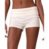 Kfsghdnz Pantaloncini da pigiama da donna Y2K a vita bassa con elastico in vita pieghevole mini pantaloncini estivi stampa a righe casual comodi pantaloni da notte
