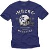 MAKAYA Magliette Maniche Corte Uomo - Casco Football Americano Bulldozer - T-Shirt con Scritte Numero 63 - Taglie Forti