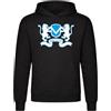 Settantallora Felpa Cappuccio Unisex Brescia Scudo Leoni | Grafica Brescia con Scudo e Leoni, Cappuccio e Tasca a Marsupio, Regular Fit, Stampa Frontale, Stile Casual da Tifoso