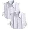Putaowor Finto collare staccabile Dickey collare camicetta mezza camicia finto colletto inserti top per donne ragazze