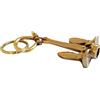 Samara Nautical Portachiavi a forma di ancora in ottone massiccio, realizzato a mano, stile nautico, vintage, con manette, regalo marittimo per auto, bici e chiavi di casa