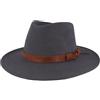Hut Breiter Breiter Cappello da Trekking Feltro 100% Lana Arrotolabile Pieghevole e Impermeabile Fedora Finiture in Pelle Cappello da Uomo e Donna