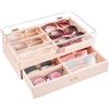 ProCase Porta Occhiali Multiplo 2 Strati, Scatola Porta Occhiali da Sole in Pelle 12 Slots, Occhiali Espositore Scatola Portaocchiali Organizer Occhiali per Donna Uom