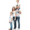 fashwork T-Shirt Magliette Coordinate Famiglia Daddy Shark, Mommy Shark, Baby Shark - Set Magliette per Tutta la Famiglia