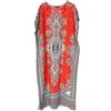 Kiran Fashion Caftano lungo da donna, in cotone, con stampa africana Dashiki, estiva, spiaggia, taglia unica