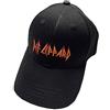 Rock Off officially licensed products Def Leppard Cappellino da Baseball Text Band Logo Nuovo Ufficiale Nero Size One Size