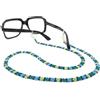 BillionHers Catena per occhiali da donna, realizzata a mano, africana, con motivo a margherite, 70 cm x 0,7 cm