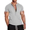 Muscle Cmdr Camicia Uomo Manica Corta & Lunga, Camicie Henley Waffle T-Shirt Casua a Maniche Corta & Lunghe con Abbottonatura a 5 Bottoni, Maglietta Termica Short & Long Sleeve