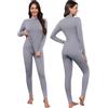Ekouaer Intimo Termico Donna Manica Lunga Maglia Termica e Pantaloni Set Invernale Coordinati Abbigliamento Termico da Donna S-XXL