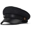 VASANA Cappello da Autista Nero Classico Vintage Newsboy cap con Visiera Berretto Taxi Driver Costumi Cappello Capitano Marinaio Cappello, Nero, Taglia Unica