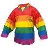 NW NATIONWEAR Maglia da Hockey su Ghiaccio Pride - T-Shirt Arcobaleno con Cuore Pride | Maglia Unisex per Fan | Messaggio di Amore e Uguaglianza | 100% Poliestere