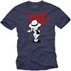 MAKAYA Vintage T-Shirt Manica Corta Cotone - Bad Dog Jackson - Magliette Uomo Divertenti