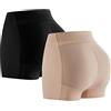 SUIUOI 2PCS Body Shaper Donna Mutandine Modellanti a Vita Alta, Butt Lifter Slip Imbottiti Controllo Pancia Boyshorts Snellente